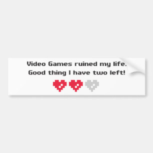 Autocollant De Voiture les jeux vidéo ont ruiné ma vie