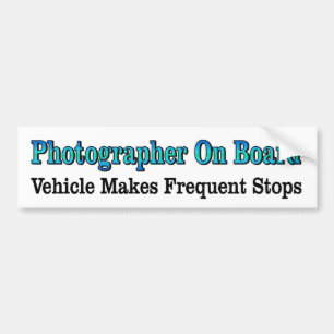 Autocollant De Voiture Les marques du véhicule de photographe à bord