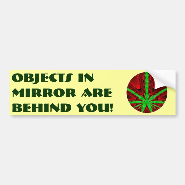 Autocollant De Voiture Les objets dans le miroir sont derrière vous ! (Devant)