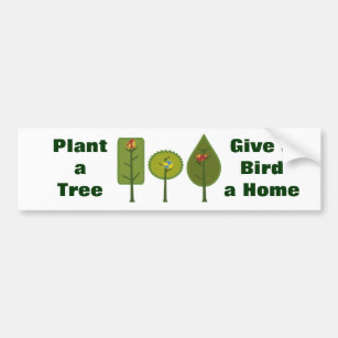 Autocollant De Voiture Les oiseaux plantent un arbre