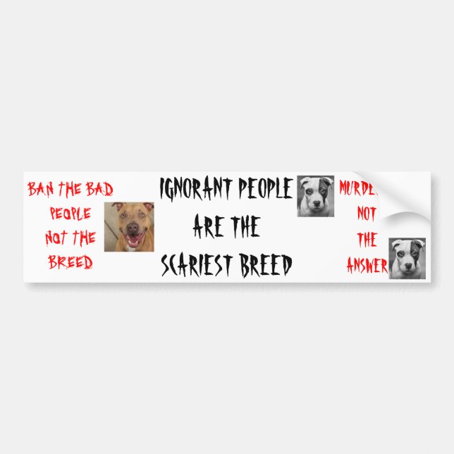 Autocollant De Voiture Les personnes ignorantes sont la race la plus (Devant)