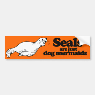 Autocollant De Voiture LES PHOQUES SONT JUSTE DES SIRÈNES CHIENS -.png