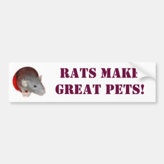 Autocollant De Voiture Les rats font de grands animaux familiers !