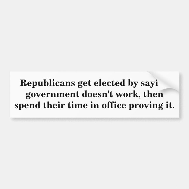 Autocollant De Voiture Les républicains obtiennent élus en disant le (Devant)