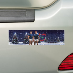 Autocollant De Voiture Les sapins de Noël lumineux de SlipperyJoe deux mu