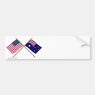 Autocollant De Voiture Les USA et drapeaux croisés parAustralie