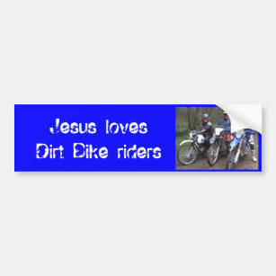 Autocollant De Voiture Les vélos, Jésus aime des cavaliers de vélo de