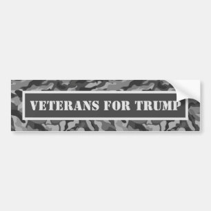 Autocollant De Voiture Les vétérans du Motif de Camo gris TRUMP