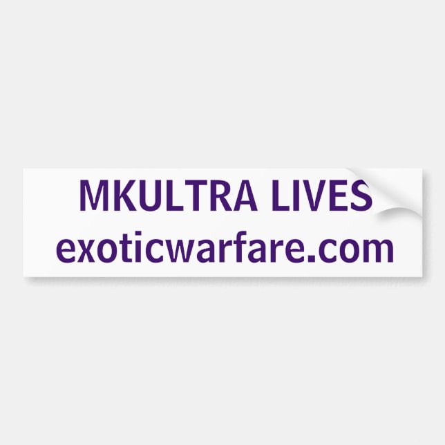 Autocollant De Voiture LES VIES DE MKULTRA ! exoticwarfare.com (Devant)