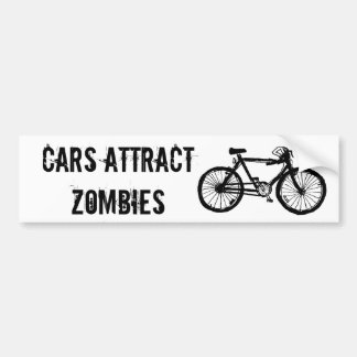 AUTOCOLLANT DE VOITURE LES VOITURES ATTIRENT DES ZOMBIS