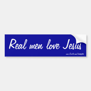 Autocollant De Voiture Les vrais hommes aiment Jésus