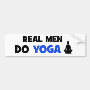 Autocollant De Voiture Les vrais hommes font du yoga - Des chatouilleurs 
