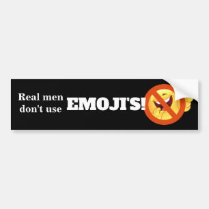 Autocollant De Voiture Les vrais hommes n'utilisent pas Emoji