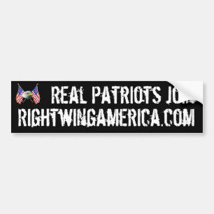 Autocollant De Voiture Les vrais patriotes joignent Rightwingamerica.com.