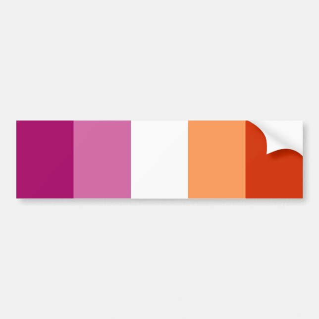 Autocollant De Voiture Lesbian Pride Flag LGBTQ (Devant)