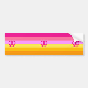 Autocollant De Voiture Lesbienne Dawn Pride Femmes qui aiment les femmes