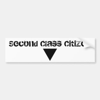 Autocollant De Voiture Lesbienne de citoyen de deuxième classe