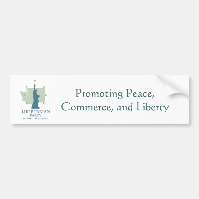 Autocollant De Voiture L'état de Washington Libertaire de partie (Devant)