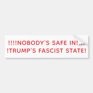 Autocollant De Voiture L'ÉTAT FASCISTE DE TRUMP Hankamer Artjunkhaus PAIX