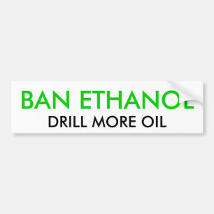 AUTOCOLLANT DE VOITURE L'ÉTHANOL D'INTERDICTION, FORENT PLUS D'HUILE