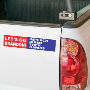 Autocollant De Voiture Let's go Brandon IMPEACH BIDEN THEN HARRIS