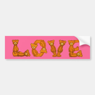 Autocollant De Voiture Lettre Alphabet~Customize~Sticker d'ours de