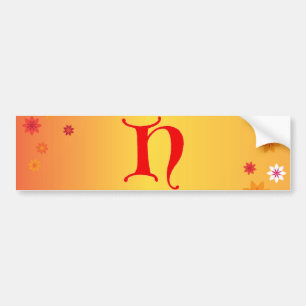 Autocollant De Voiture Lettre H