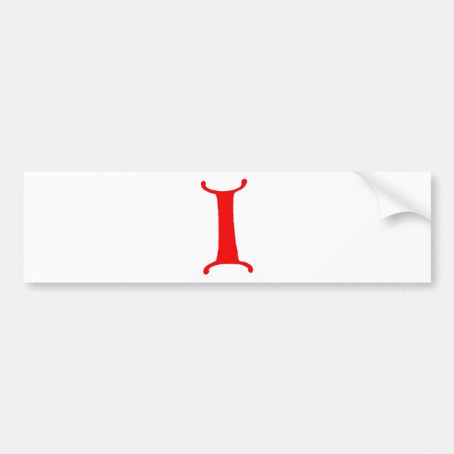 Autocollant De Voiture Lettre I (Devant)