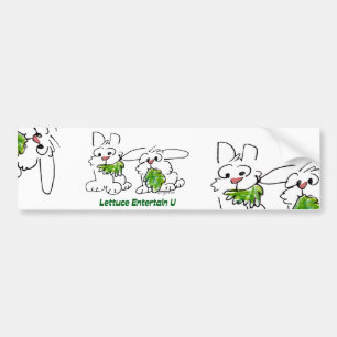 Autocollant De Voiture Lettuce Entertain U Cartoon Rabbits