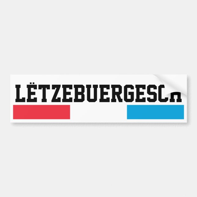 Autocollant De Voiture Lëtzebuergesch (Devant)
