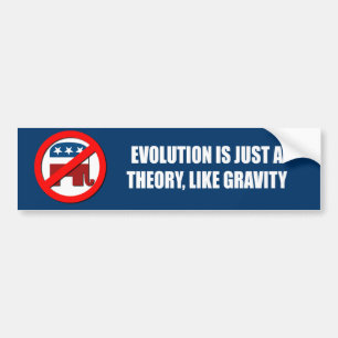 Autocollant De Voiture L'évolution est juste une théorie comme la gravi
