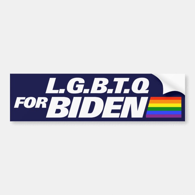 Autocollant De Voiture LGBT Pour Biden 2024 (Devant)