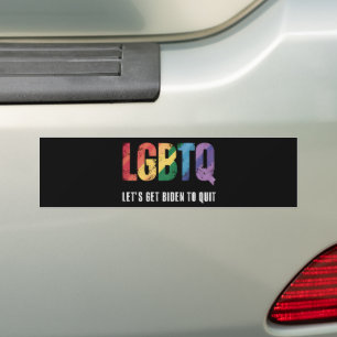 Autocollant De Voiture LGBTQ Faisons en sorte que Biden arrête la fierté