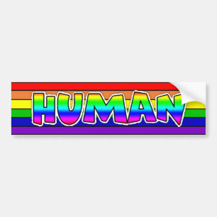 Autocollant De Voiture LGBTQ+ Fierté Arc-en-ciel Humain