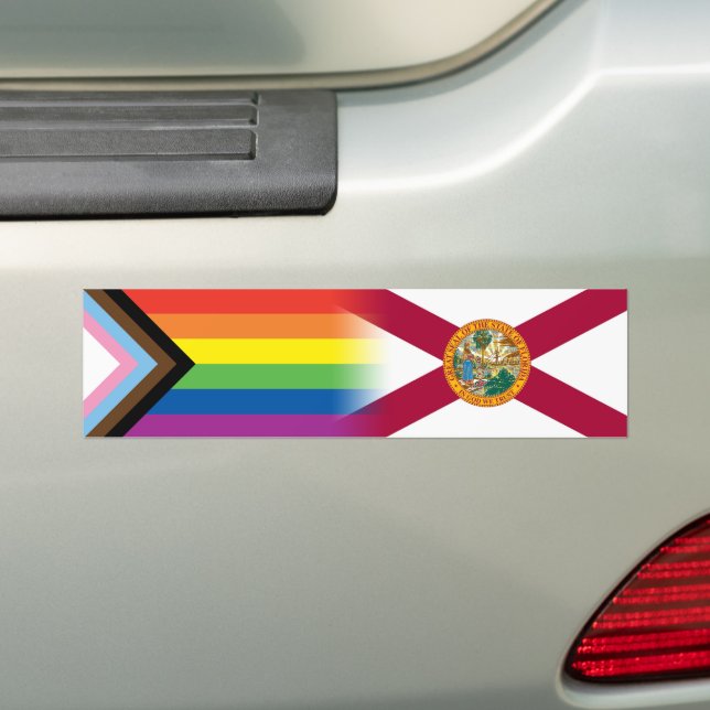 Autocollant De Voiture LGBTQ Inclusive Progress Pride Floride Dites Gay (En voiture)