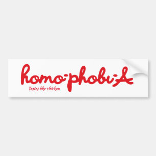 Autocollant De Voiture L'homophobie a un goût de poulet
