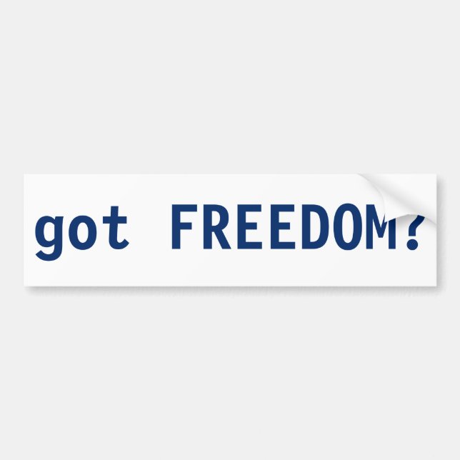 Autocollant De Voiture Liberté ? (Devant)