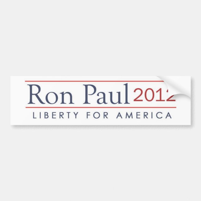 Autocollant De Voiture Liberté 2012 de Ron Paul pour l'Amérique (Devant)