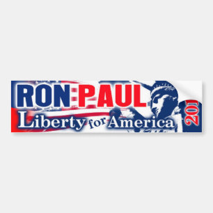 Autocollant De Voiture LIBERTÉ 2012 de RON PAUL pour l'AMÉRIQUE