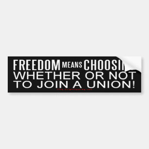 Autocollant De Voiture Liberté de choix de l'Union