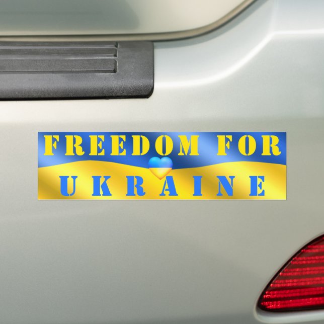 Autocollant De Voiture Liberté pour l'Ukraine - Paix Soutien drapeau ukra (En voiture)