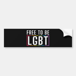 Autocollant De Voiture Libre d'être LGBT Bisexual Lesbian Gay pride