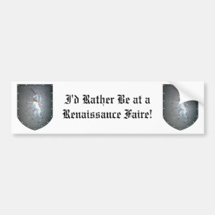 Autocollant De Voiture Licorne de bouclier en métal je serais plutôt à