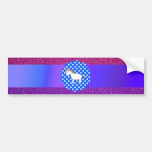 Autocollant De Voiture Licorne de parties scintillantes