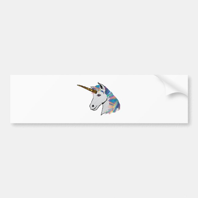 Autocollant De Voiture licorne holographique (Devant)