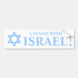 Autocollant De Voiture Light Blue Star of David Pro I Stand With Israel