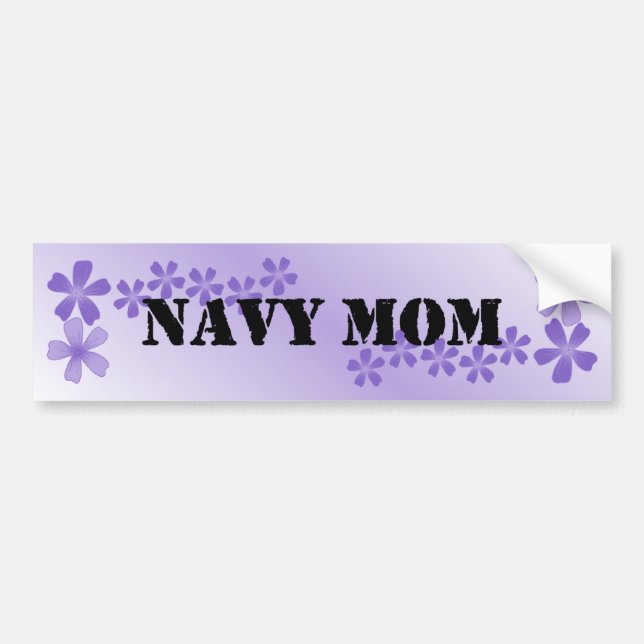 Autocollant De Voiture Lilas de maman de marine (Devant)