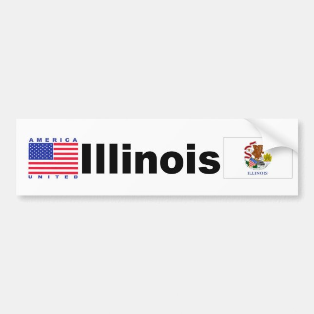 Autocollant De Voiture L'Illinois (Devant)