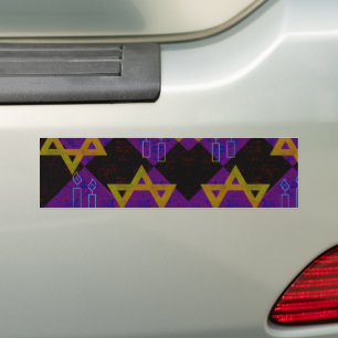 Autocollant De Voiture L'image à thème Hanukkah de SlipperyJoe's jaune do