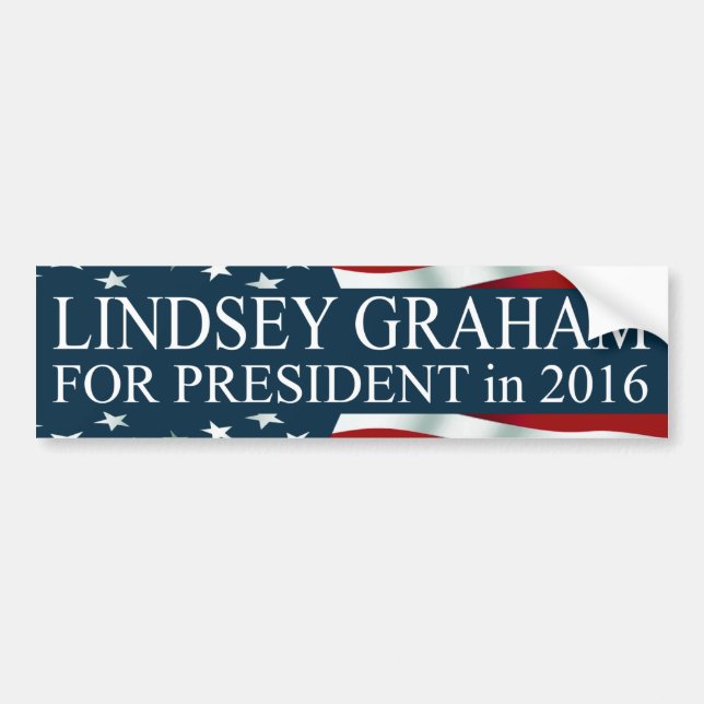 Autocollant De Voiture Lindsey Graham à la présidence en 2016 (Devant)